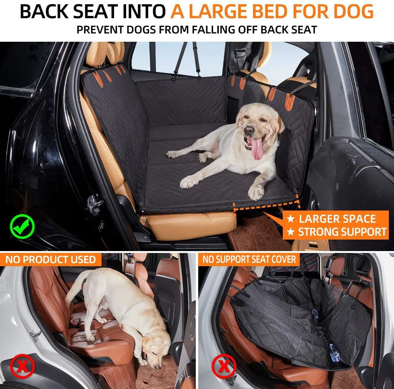 Zalorya 2.0™ – Premium Hard-Base Dog Car Seat Cover