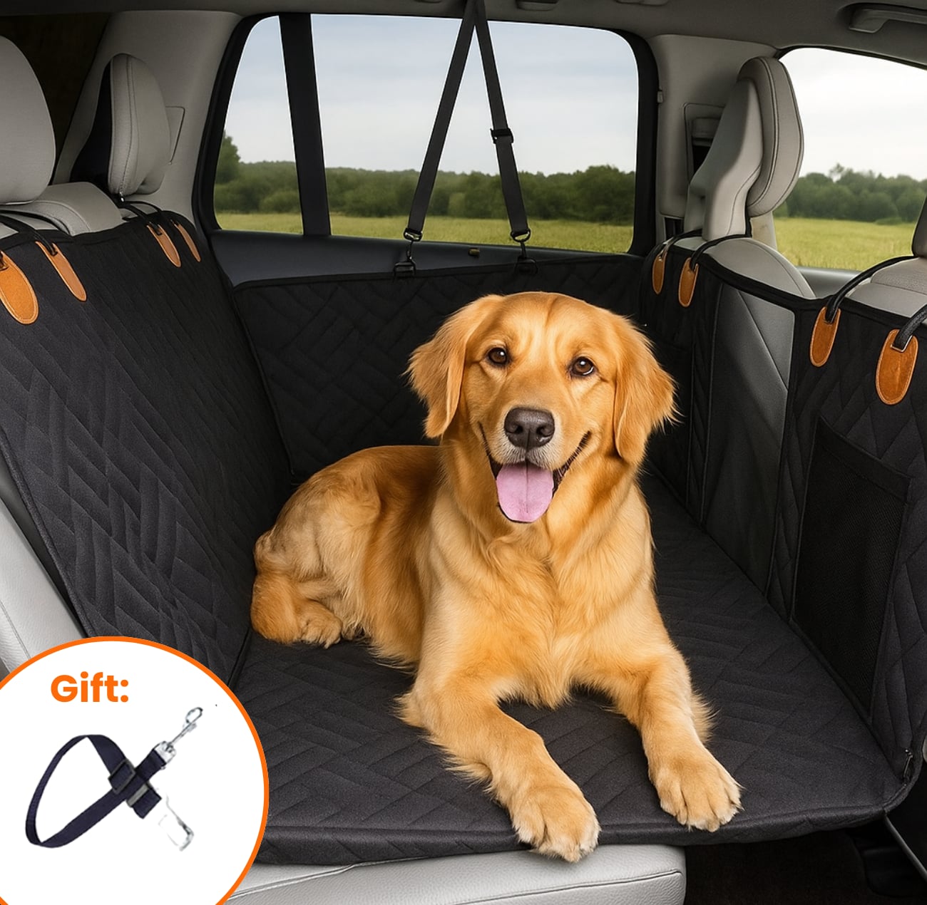 Zalorya 2.0™ – Premium Hard-Base Dog Car Seat Cover