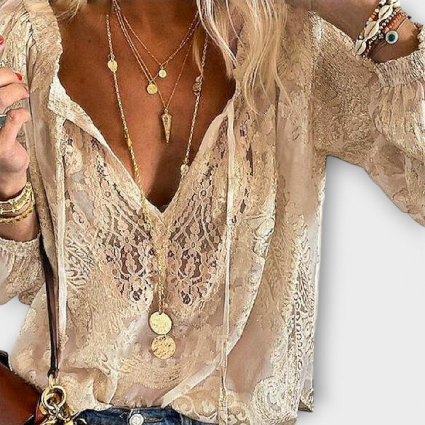 Adelina - Elegant Lace Blouse